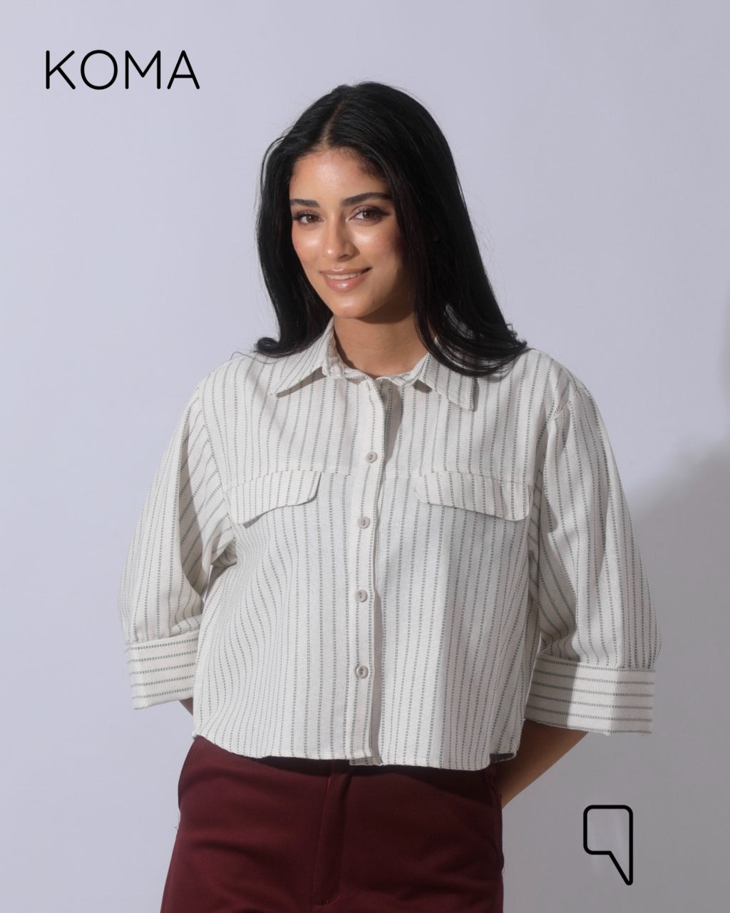 Paloma Striped Blend Shirt - Olive
