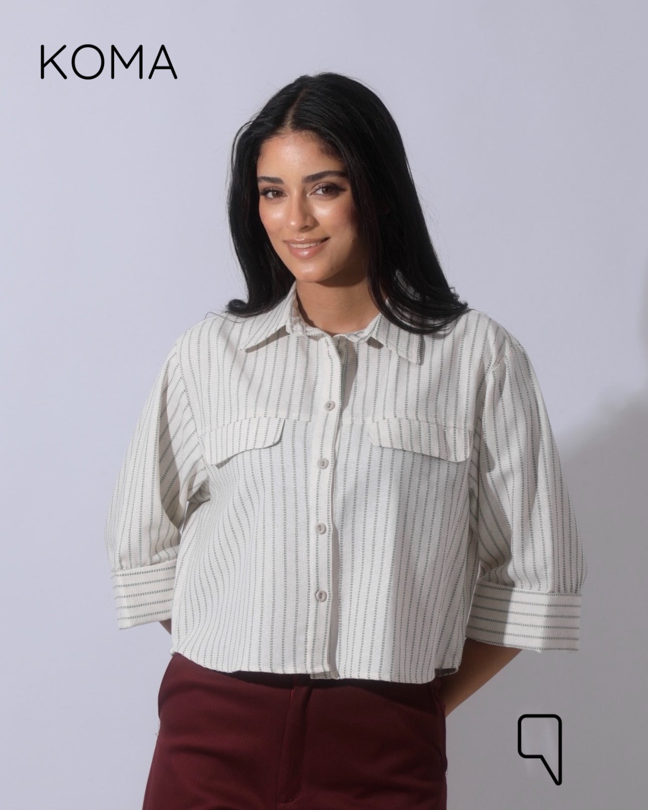 Paloma Striped Blend Shirt - Olive