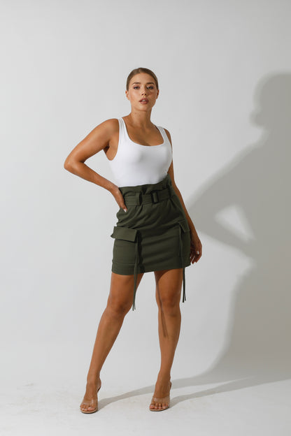 Baggi Short Skirt - Olive