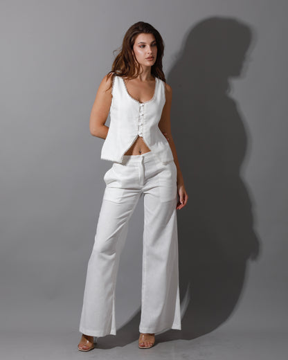 Lenine Accessorized Vest - White