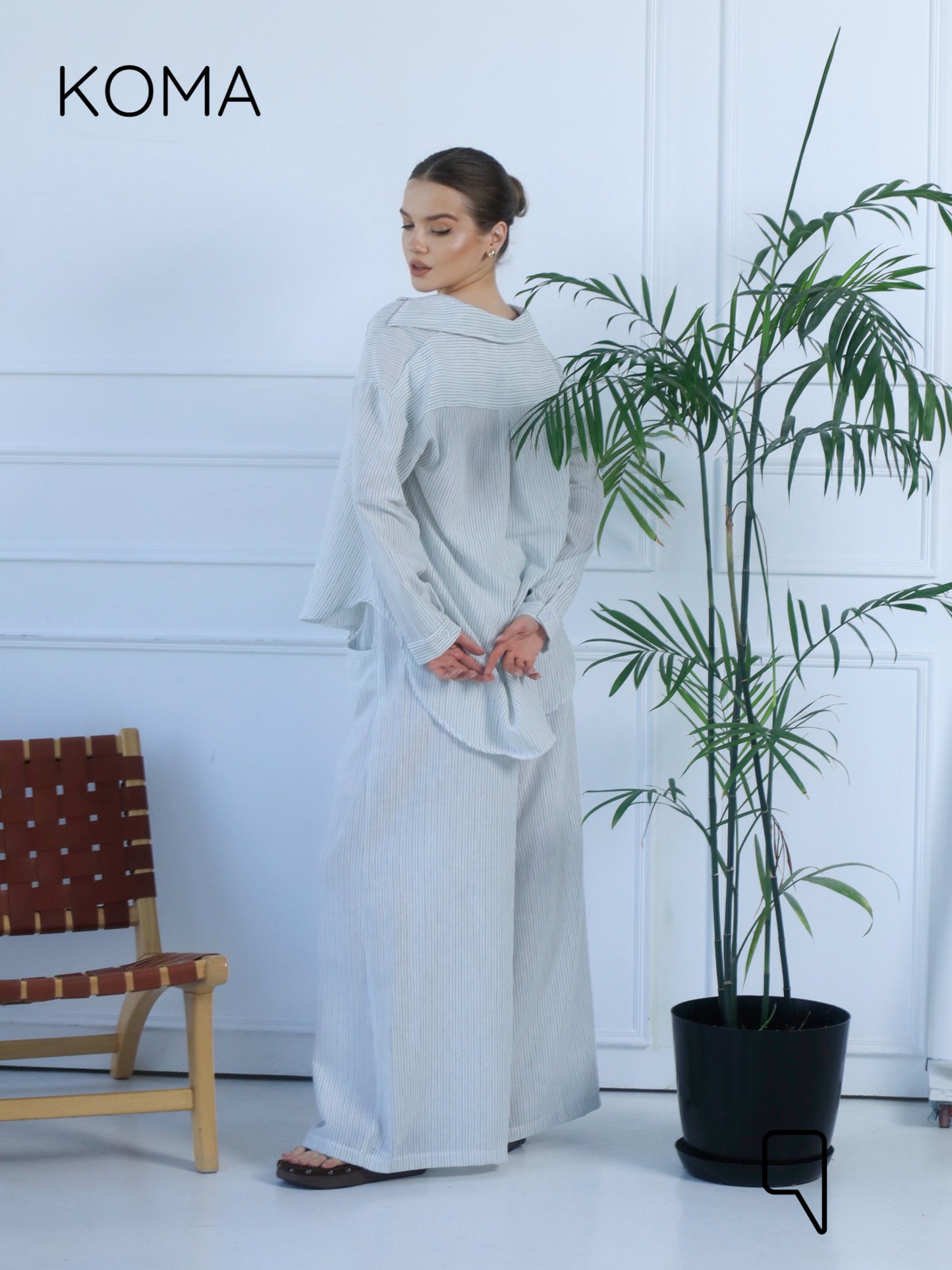 Matilda Long Sleeves Shirt - Striped Beige