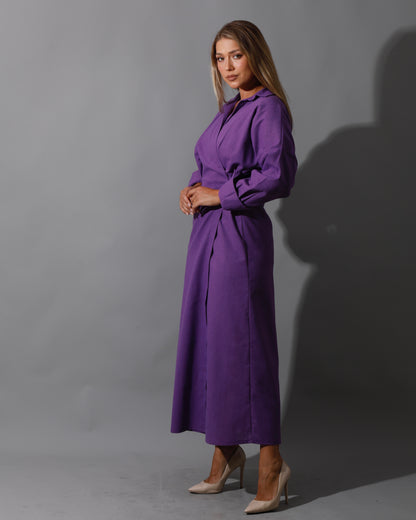 Wrapped Maxi Dress - Purple