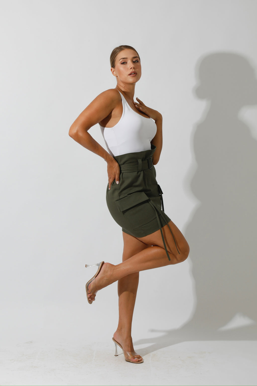 Baggi Short Skirt - Olive
