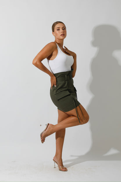 Baggi Short Skirt - Olive