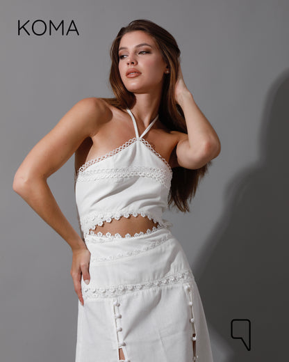 Lucinda CutOut Dress - White