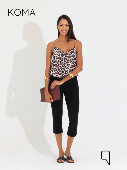 Novie Drapes Top - Multicolored Tiger