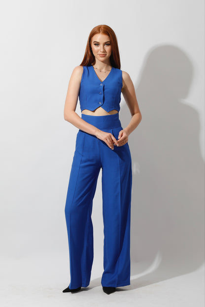 Co-Ord Vest Set - Electric Blue