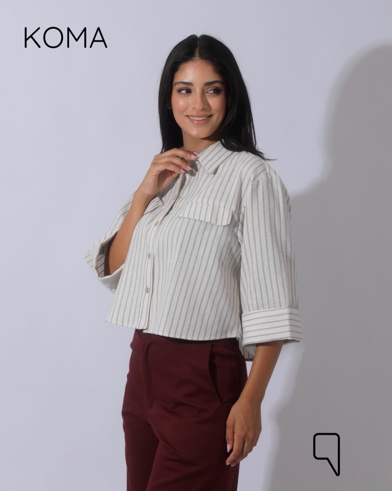 Paloma Striped Blend Shirt - Olive