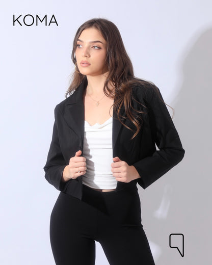 Catherine Fitted Trench Jacket - Black