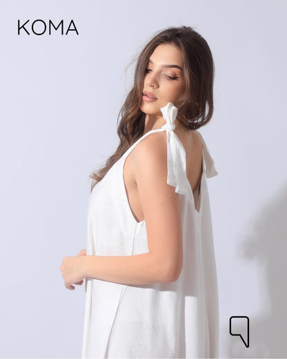 Tied Up Lose Jumpsuit - White