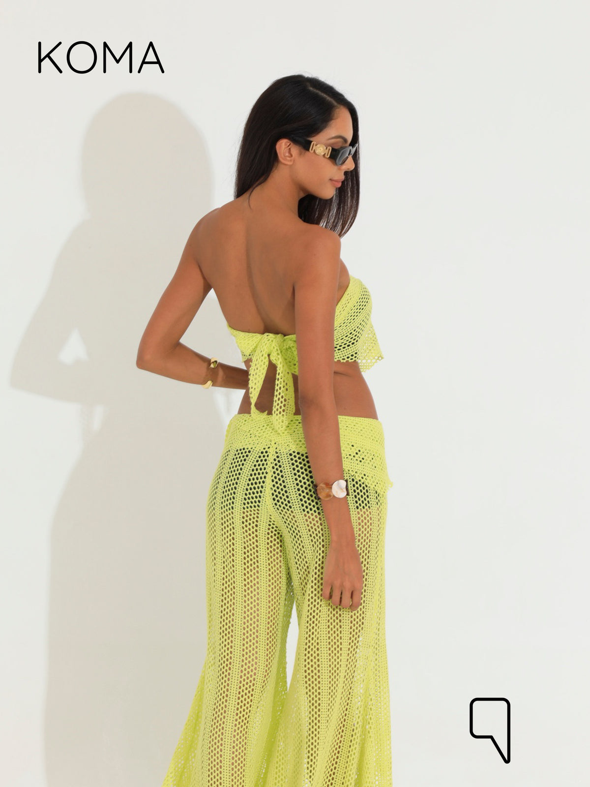 Paula knitted Top - Lime Green
