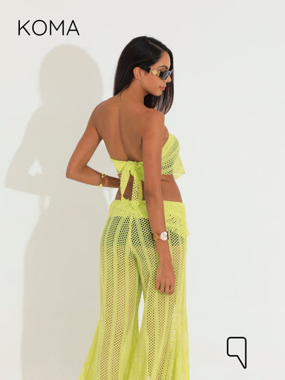 Paula knitted Top - Lime Green