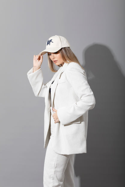 Tailored Oversized Suits - White Velvet