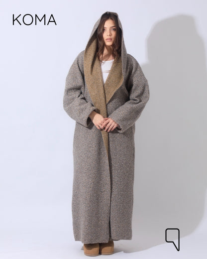Arlette Hoodie Coat - Beige