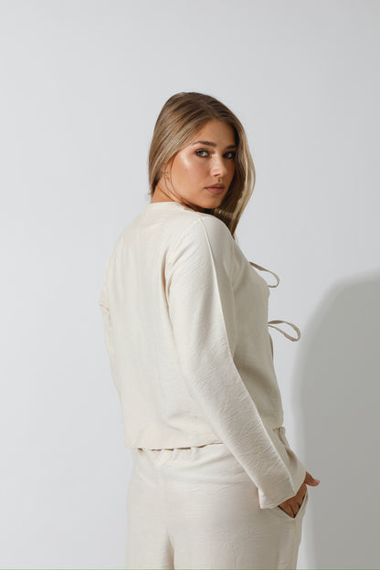 Co-Ord Short Cardigan - Beige