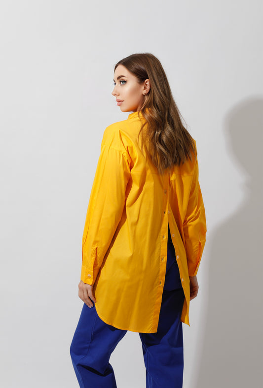 Buttons Back Shirt - Yellow