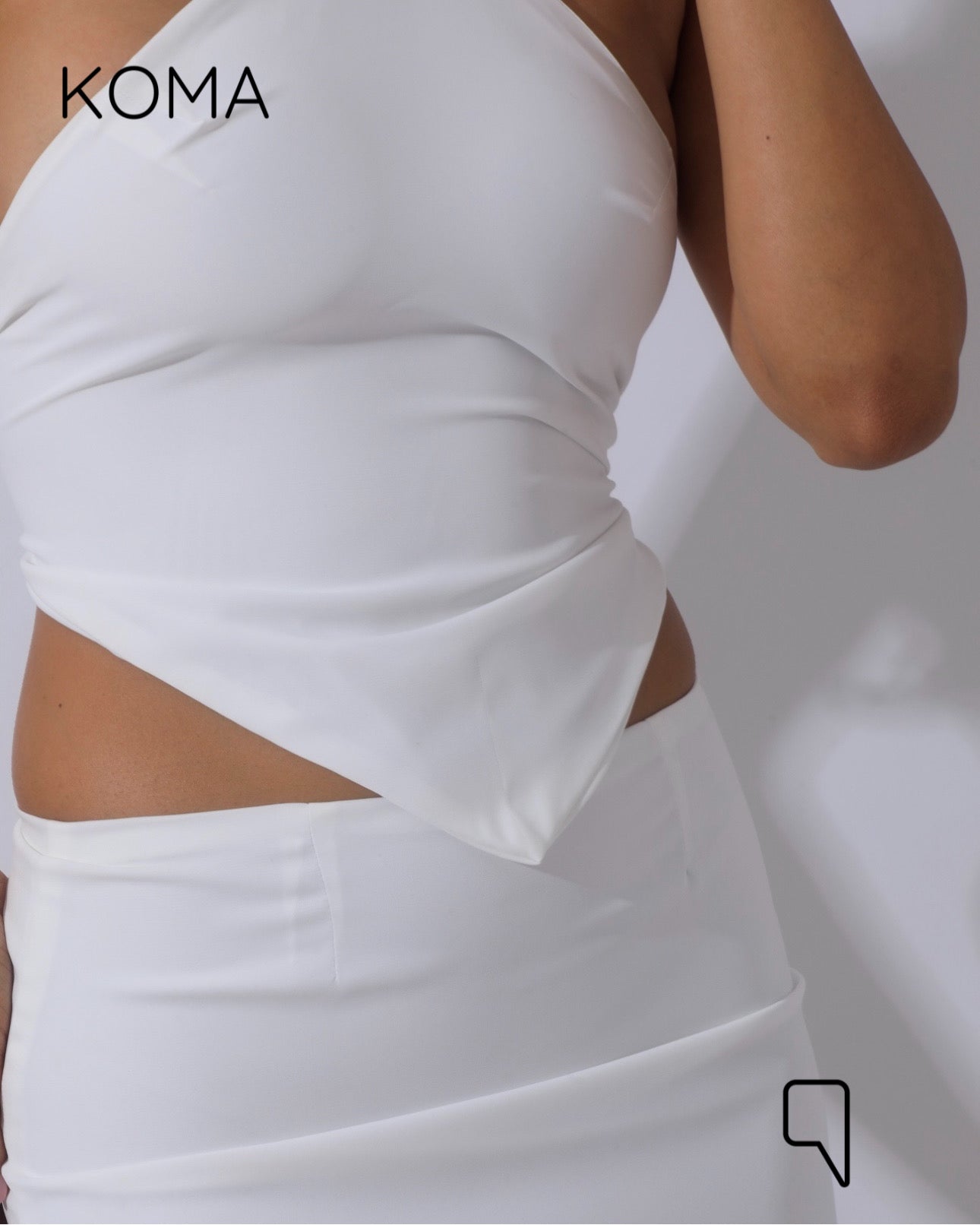 Kallie Tied Up Top & Mini Skirt Co-Ord - White