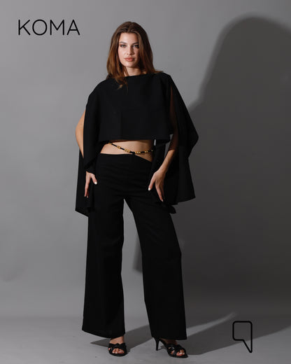 Piera Butterfly Co-Ord - Black