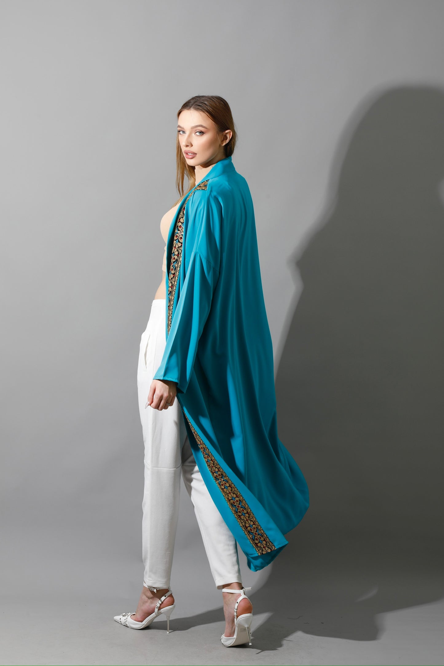 Long CBH Kaftan - Turquoise