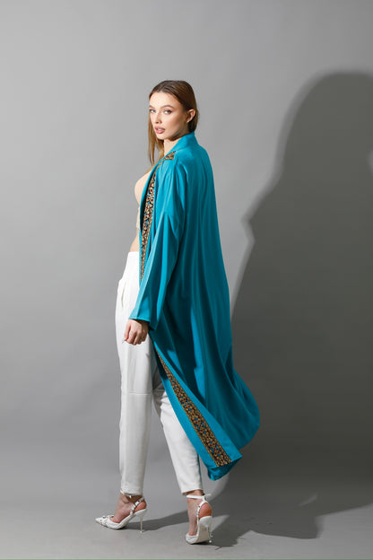 Long CBH Kaftan - Turquoise