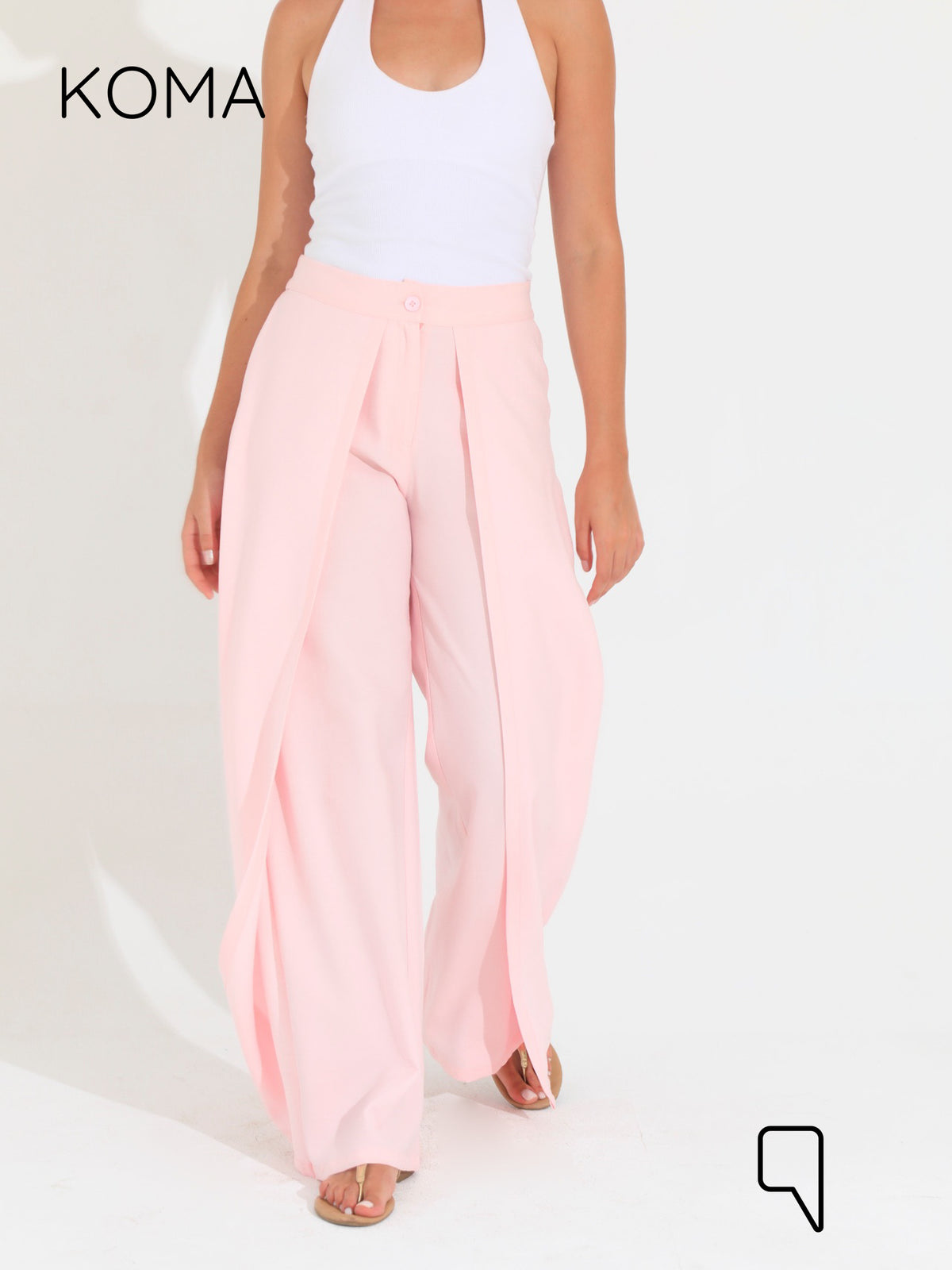 Kendra Double Layer Trousers - Pink