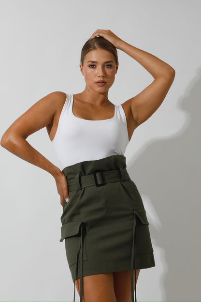 Baggi Short Skirt - Olive