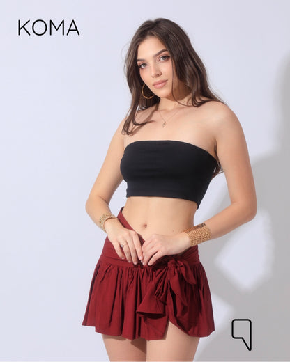 Patricia Tied Up Skirt - Maroon