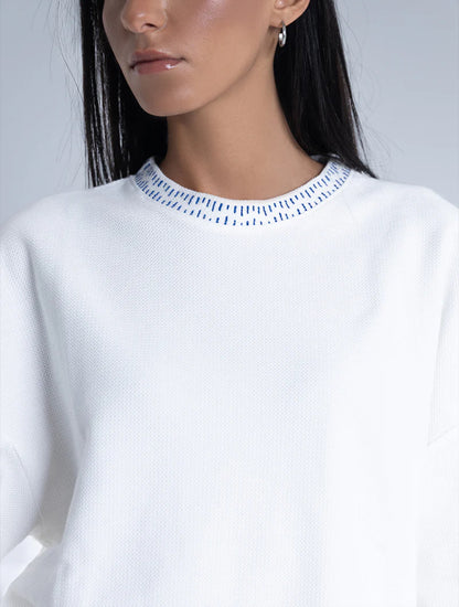 Ella Knit T-Shirt - White