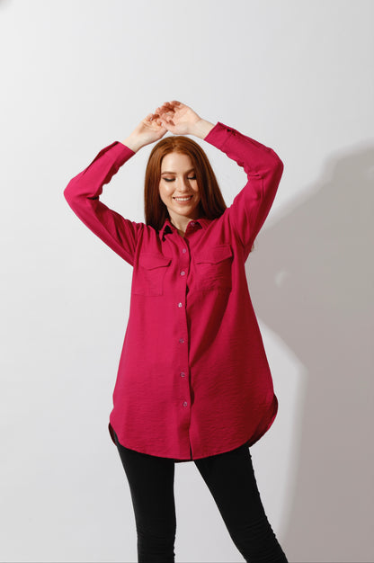 Shirt ‏with Two Pockets - Orchid Purple
