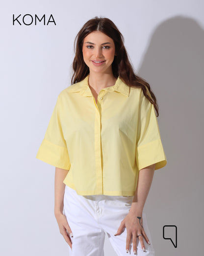 Ashton Poplin Shirt - Yellow