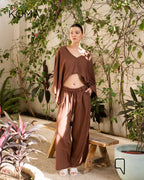 Anabella Asymmetric Cape - Brown