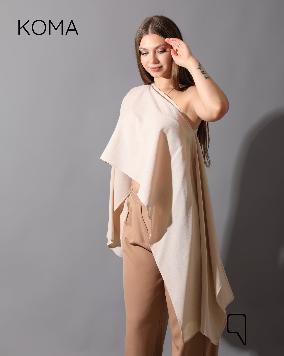 Butterfly Top - Beige