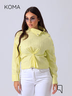 issy snap-button Shirt - Dust Yellow