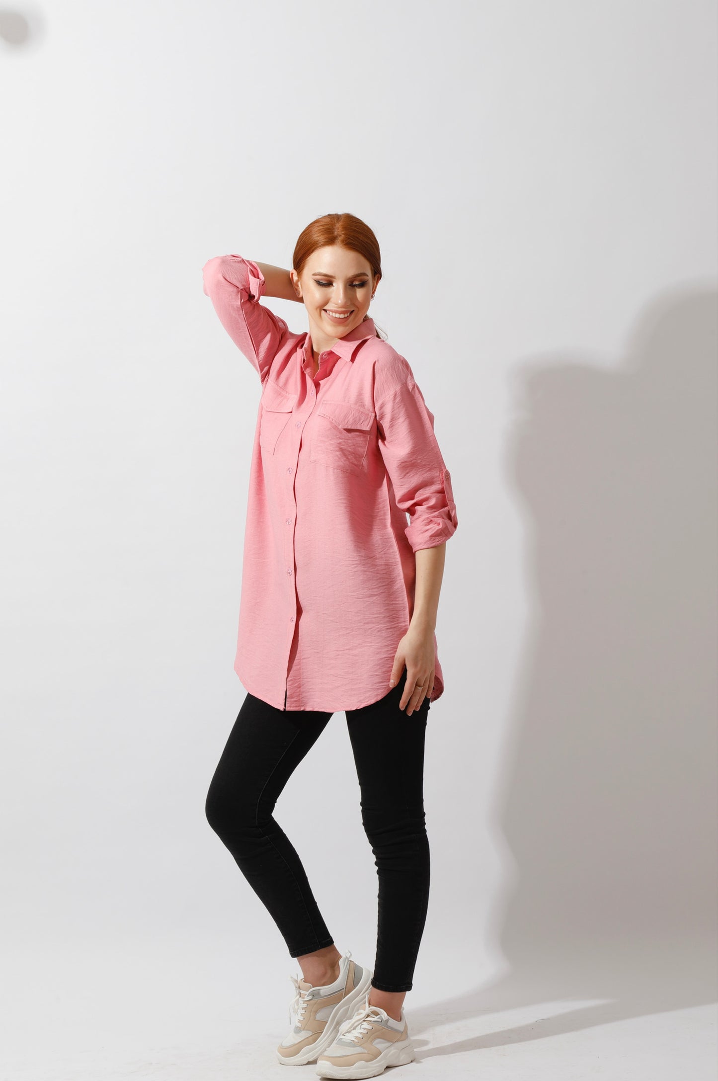 Shirt ‏with Two Pockets - Rose