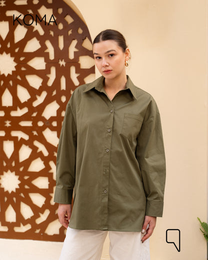 Marta Long Sleeves Shirt - Olive