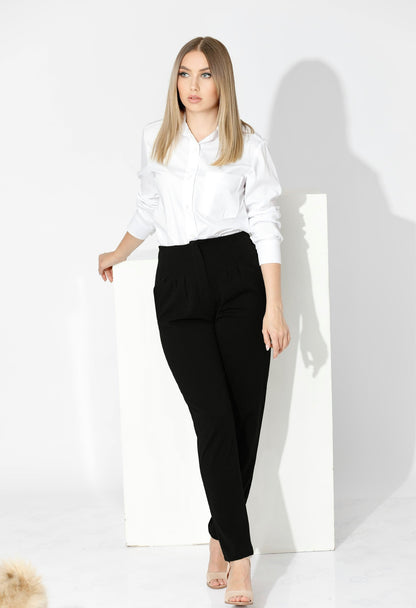 High Waist Trousers - Black