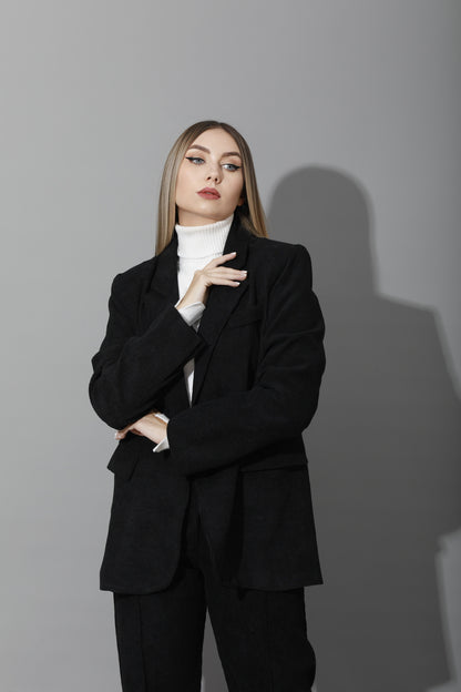 Tailored Oversized Suits - Black Velvet