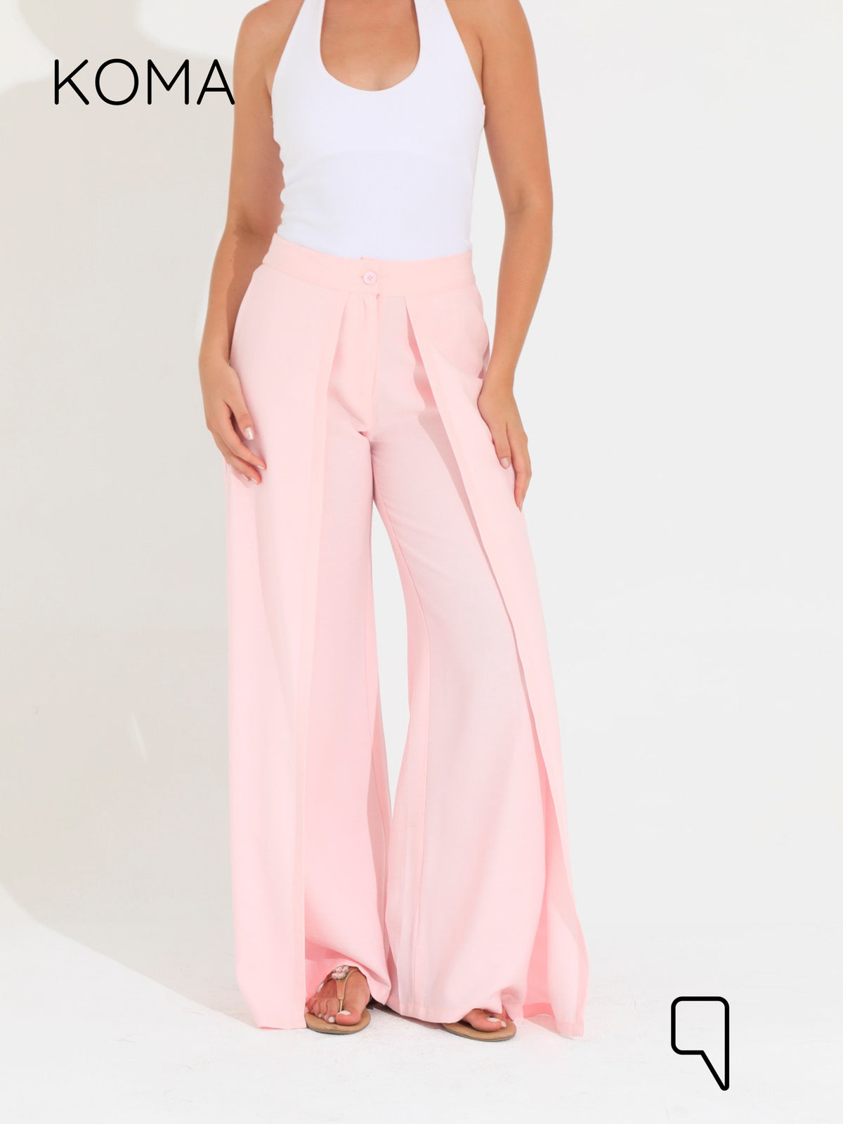 Kendra Double Layer Trousers - Pink