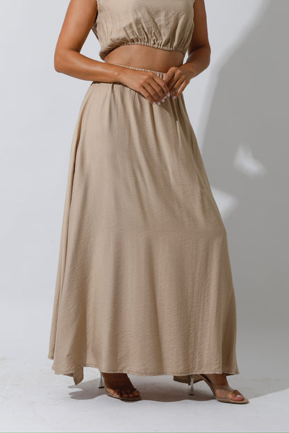 Co-Ord Crop Top - Beige