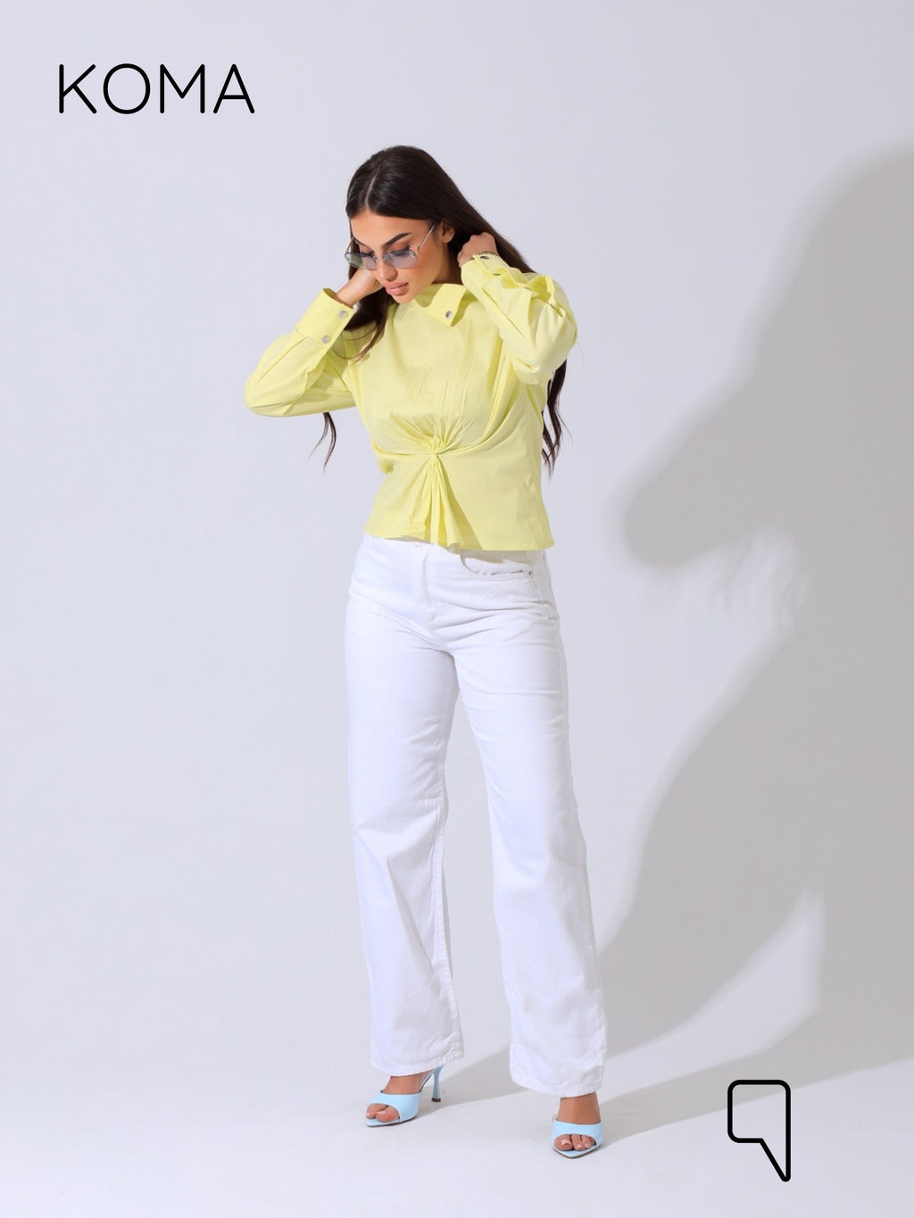 issy snap-button Shirt - Dust Yellow