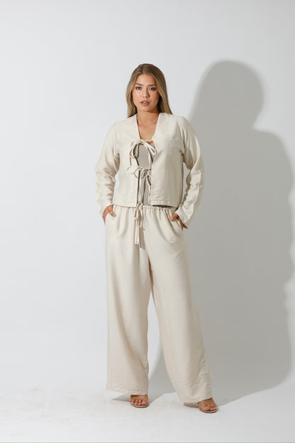 Co-Ord Short Cardigan - Beige