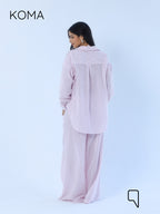 Matilda Wide Leg trousers - Striped Pink