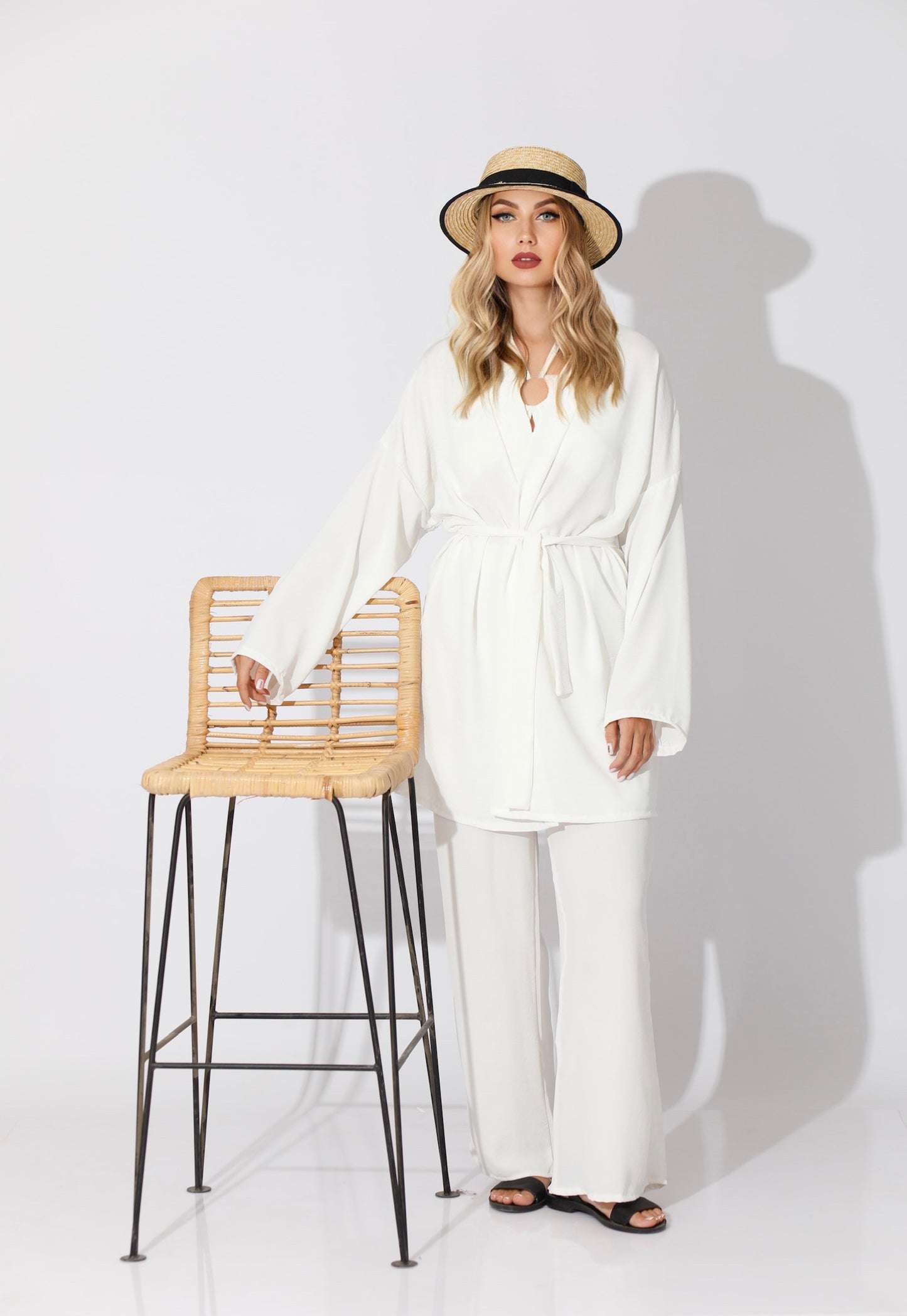 Co-ord Kimono - White