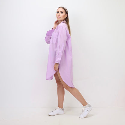 Oversized Shirt Dress - Lavender
