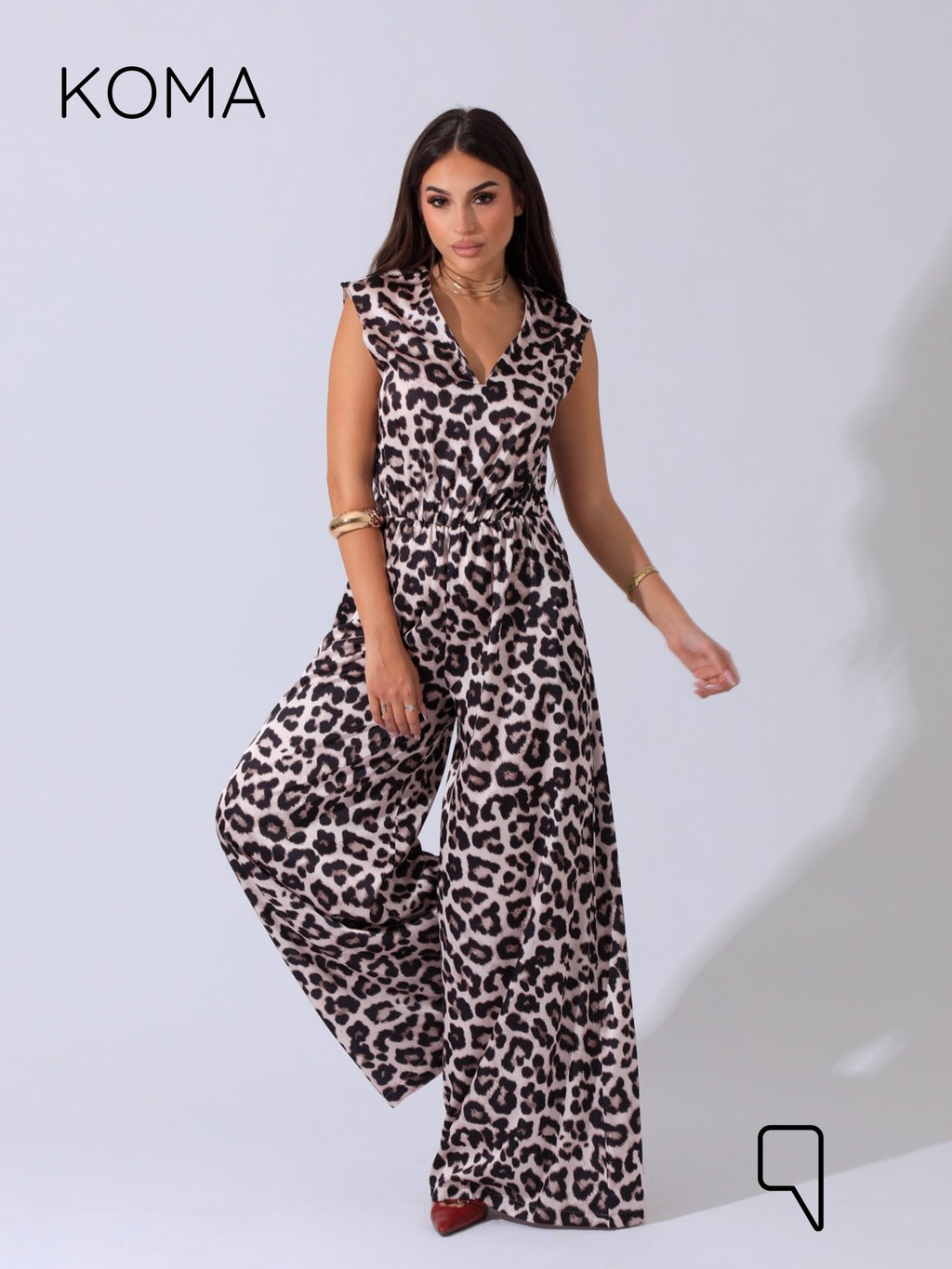 Dahlia Flared Floral Jumpsuit - Multicolored Tiger