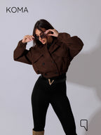 Salima Puffy Jacket - Brown