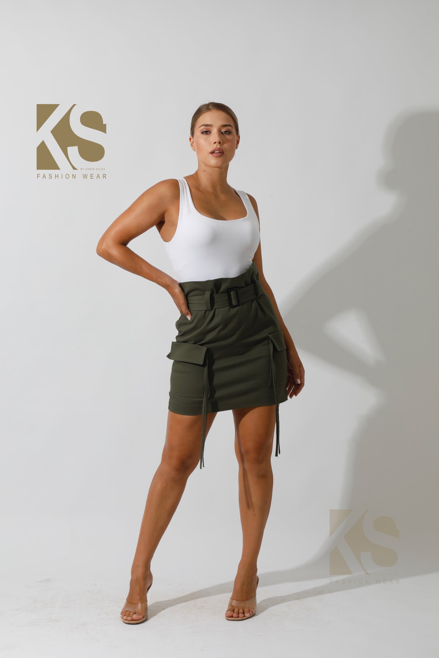 Baggi Short Skirt - Olive