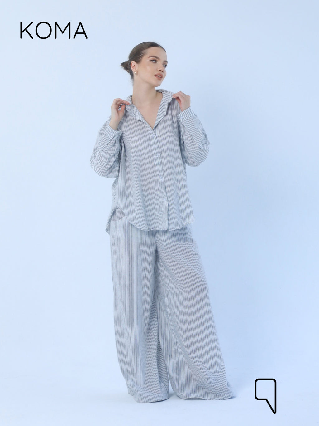 Matilda Long Sleeves Shirt - Striped Black