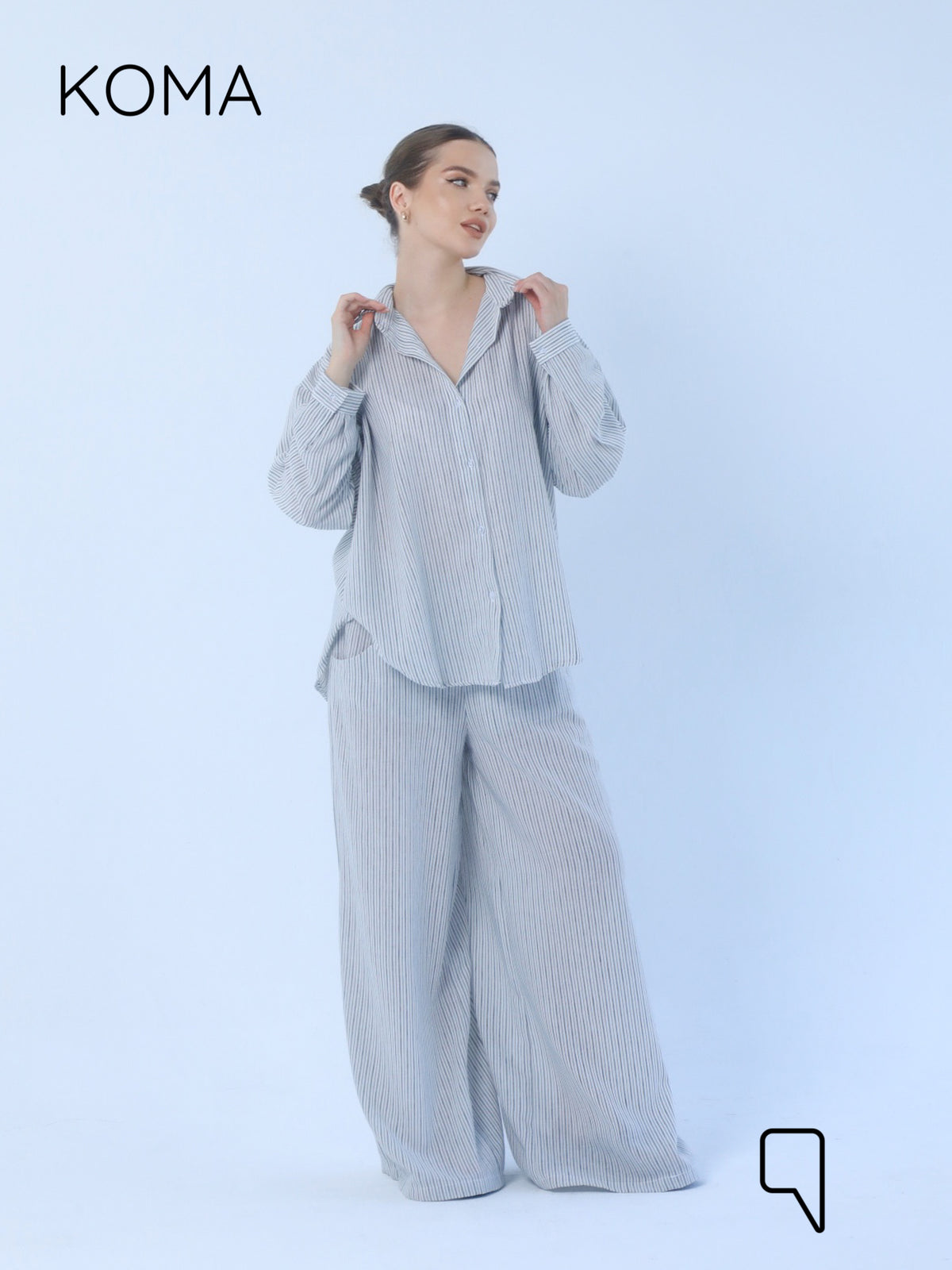Matilda Long Sleeves Shirt - Striped Black