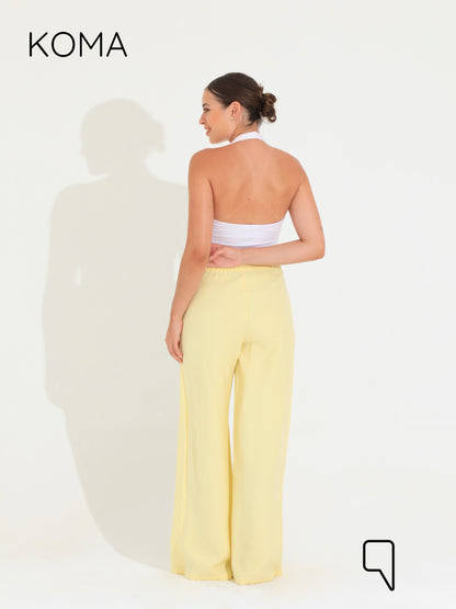 Kendra Double Layer Trousers - Yellow